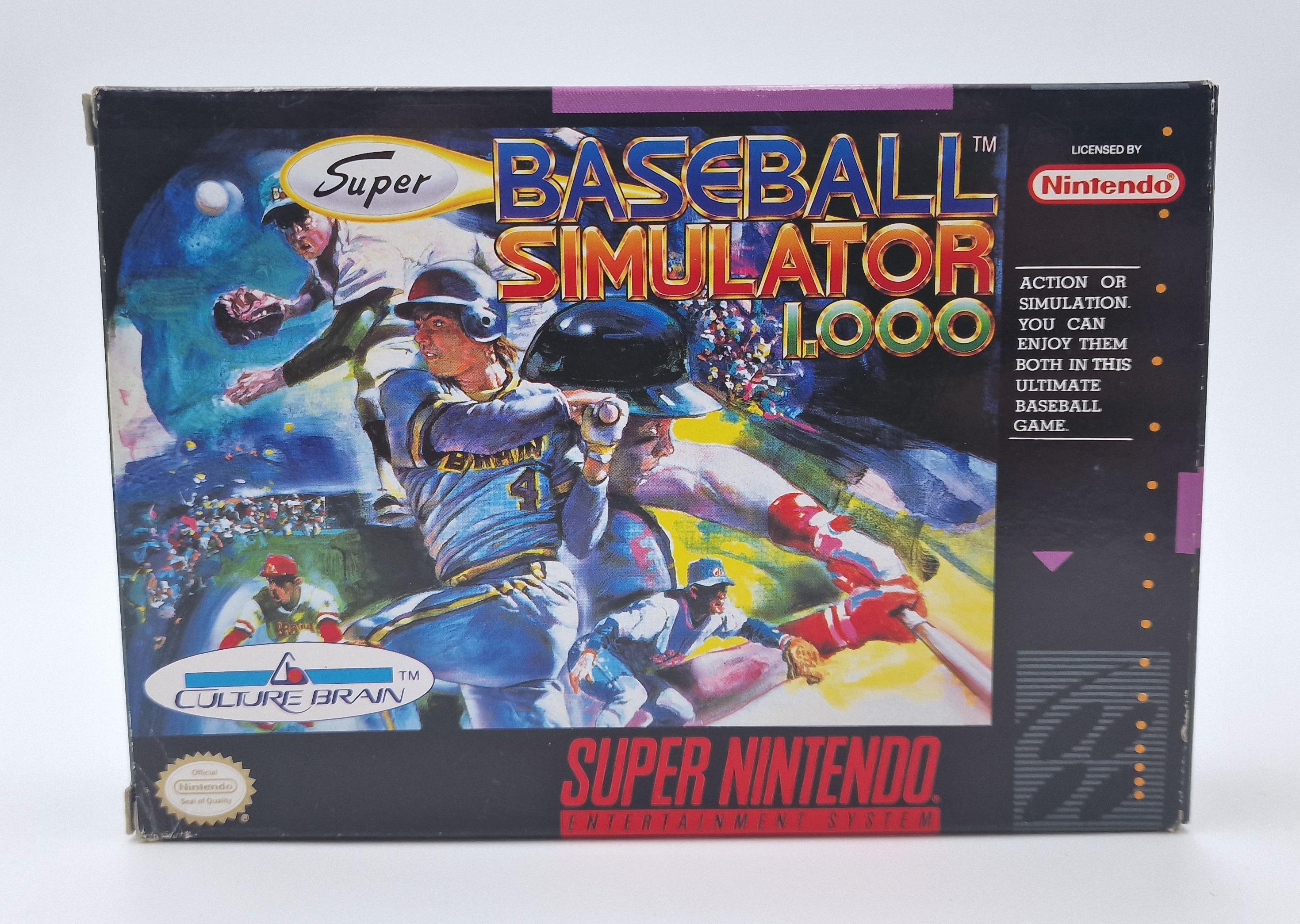 Super Baseball Simulator 1.000 — Nintendo SNES US