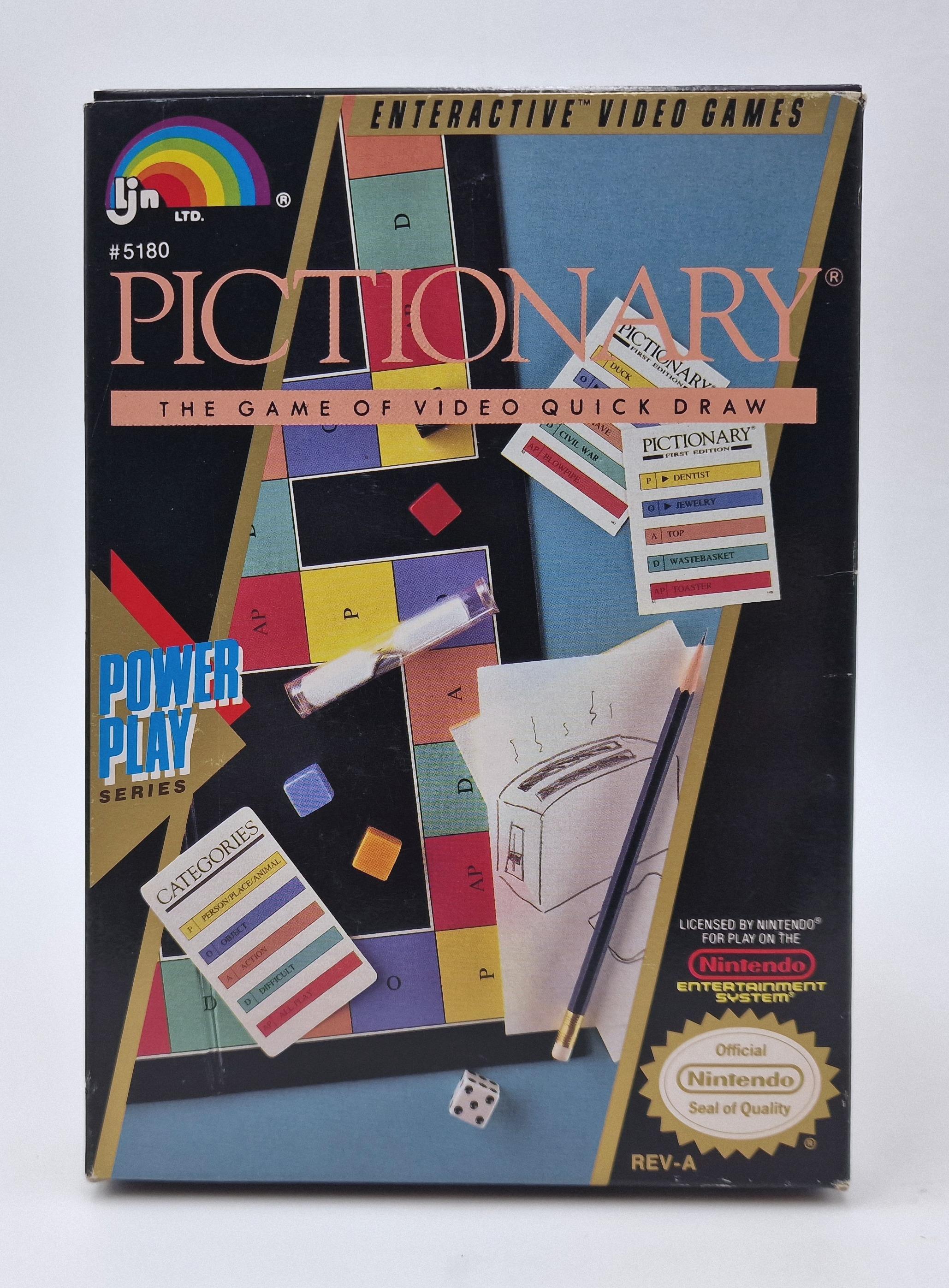 Pictionary: The Game of Video Quick Draw — Nintendo NES / FC US