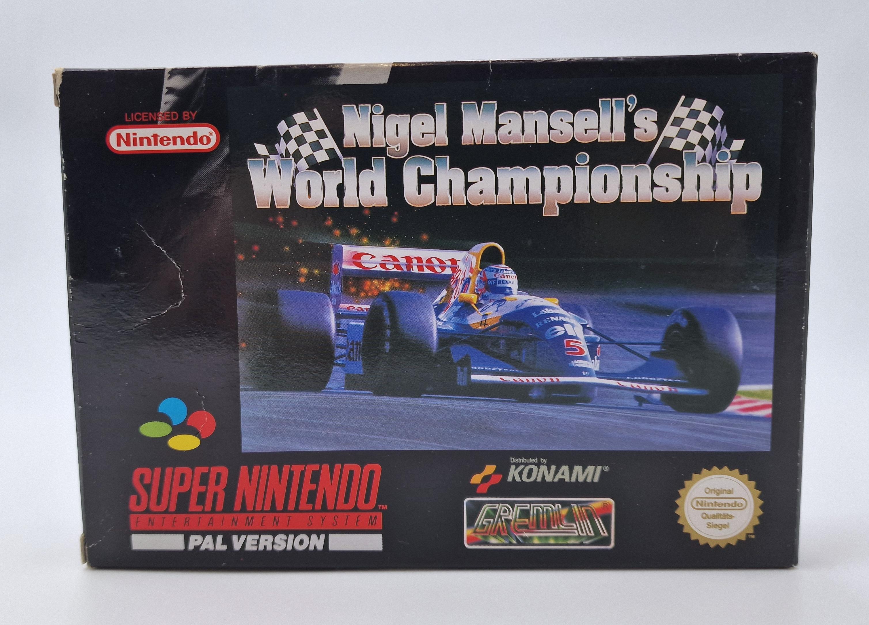 Nigel Mansell's World Championship — Nintendo SNES PAL