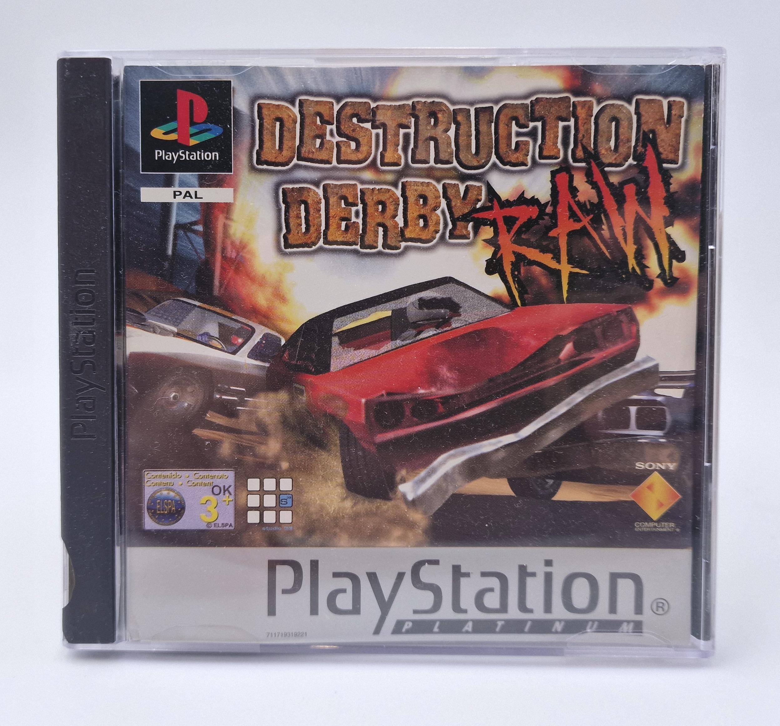 Destruction Derby Raw Platinum — Sony PS1 PAL (Europe)