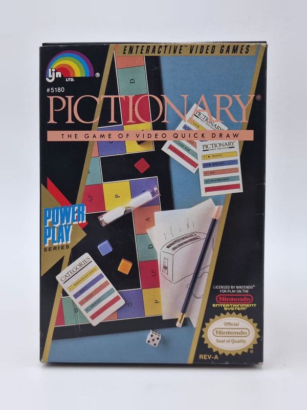 Pictionary: The Game of Video Quick Draw — Nintendo NES / FC US