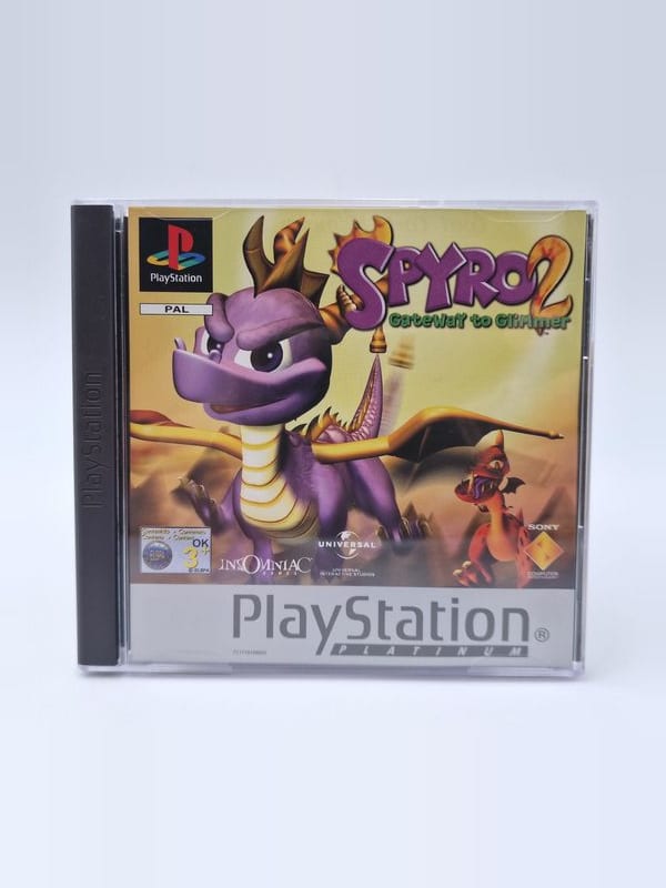 Spyro 2 Gateway to Glimmer Platinum — Sony PS1 PAL (vendu)