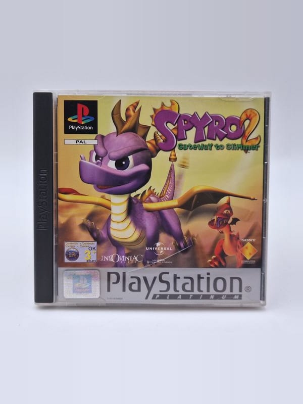 Spyro 2 Gateway to Glimmer Platinum — Sony PS1 PAL