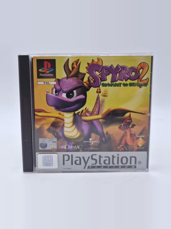 Spyro 2 Gateway to Glimmer Platinum — Sony PS1 PAL