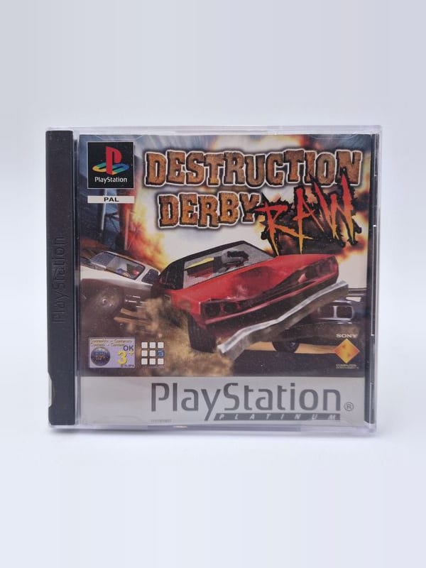 Destruction Derby Raw Platinum — Sony PS1 PAL