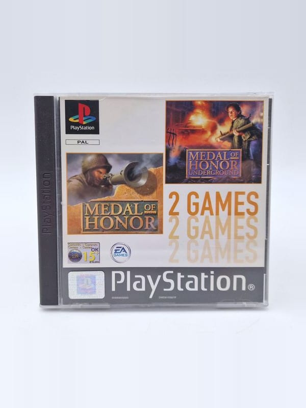Medal of Honor & Underground 2 Games — Sony PS1 PAL