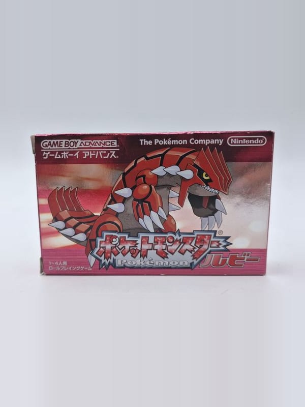 Pokémon Version Rubis — Nintendo GBA JAP